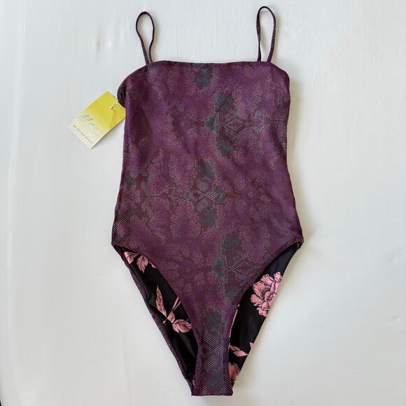 Maaji One Piece Reversible Swimsuit Floral Print Size S NWT - Picture 5 of 6
